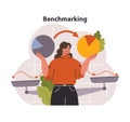 Benchmarking concept. Flat vector illustration