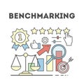 Benchmarking concept illustration.