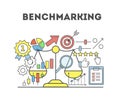 Benchmarking concept illustration. Royalty Free Stock Photo