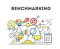 Benchmarking concept illustration.