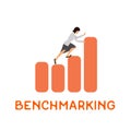 Benchmarking concept logo, vector icon Royalty Free Stock Photo