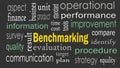 Benchmarking concept word cloud background Royalty Free Stock Photo