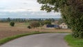 Agricultural surroundings, in a hilly area near Ostrowiec in early autumn. Royalty Free Stock Photo