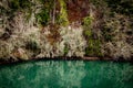 At the bend of the Cowlitz River at Mid Morning. Royalty Free Stock Photo