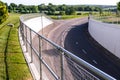 Bend Or Curve On An Empty Road Or Highway With No People Or Traffic