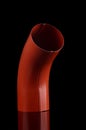 Red water spout element isolated on the black Royalty Free Stock Photo