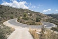 Bend in the mountain road Royalty Free Stock Photo