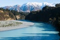 Bend of Rakaia River at Rakaia Gorge