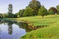 A bend in the River Bela at Dallam Park, Milnthorpe, Cumbria, England