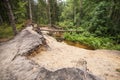 The bend of the river by the Lacupite river on a summer day, Latvia