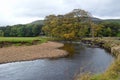 Bend in the river Ure, Yorkshire Dales UK Royalty Free Stock Photo