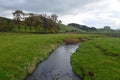Bend in the river Ure, Yorkshire England Royalty Free Stock Photo
