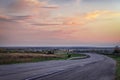 The bend of the road coloured landscape Royalty Free Stock Photo