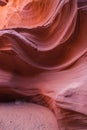 Bend in Slot Canyon Wall Royalty Free Stock Photo