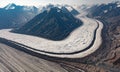 Bend in Stairway Glacier Kluane NP Yukon Canada