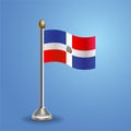 Flag of Guam. Domincan Republic, vector illustration Royalty Free Stock Photo