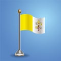 Flag of Vatican City. National symbol, vector illustration Royalty Free Stock Photo