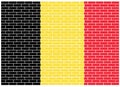 Belgium flag on brick background, Vector Illustration