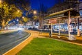 Bendigo, Victoria, Australia - Tram stop to board a vintage town tram