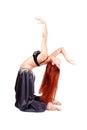 Bending bellydancer Royalty Free Stock Photo