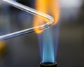 Glass bending in propane flame