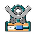 bending machine color icon vector illustration Royalty Free Stock Photo