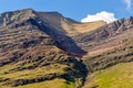 Bending Stone Mountain Ridges Flow Across Glacier National Park Royalty Free Stock Photo