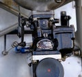 Breighton, Yorkshire, UK, April 2024. Bendix-Stromberg pressure carburetor Royalty Free Stock Photo