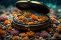 Beneath the Ocean Depths - A Treasure Chest of Precious Stones, Gold, and Marine Wonders