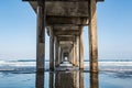 Beneath Symmetrical Concrete Pier in La Jolla, California