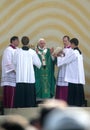 Benedict XVI celebrate a mass Royalty Free Stock Photo