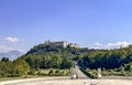 The Benedictine abbey on Monte Cassino in Italy seen from the Polish war cemetery