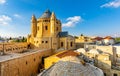 Benedictine Dormition Abbey on Mount Zion, near Zion Gate  outside walls of Jerusalem Old City in Israel Royalty Free Stock Photo