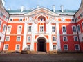 Benedictine Monastery in Broumov. Main courtyard with entrance gate. Czech Republic