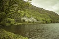 Benedictine monastery Kylemore Abbey in Connemara, County Galway, Ireland. Beautiful irish landscape with lake and mountains. Royalty Free Stock Photo