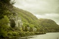 Benedictine monastery Kylemore Abbey in Connemara, County Galway, Ireland. Beautiful irish landscape with lake and mountains. Royalty Free Stock Photo