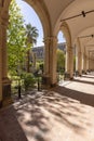 Benedictine Monastery of San Nicolo l\'Arena with neo-Gothic and Arab-Moorish style Caffeaos, Catania, Sicily, Italy Royalty Free Stock Photo