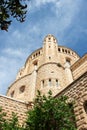 Benedictine Virgin Mary Dormition Abbey on Mount Zion, near Zion Gate outside walls of Jerusalem Old City Royalty Free Stock Photo