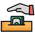 Benefaction, contribution Vector Icon which can easily modify