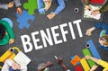 Benefit Advantage Compensation Reward Bonus Concept