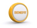 Benefit button Royalty Free Stock Photo