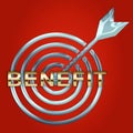 Benefit Versus Cost Target Means Value Gained Over Money Spent - 3d Illustration