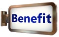 Benefit on billboard background Royalty Free Stock Photo