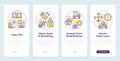 Benefits of abm onboarding mobile app screen