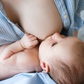 Benefits of breastfeeding for newborns Royalty Free Stock Photo