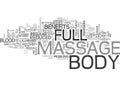 Benefits Of Full Body Massage Word Cloud