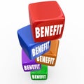 Benefits Incentives Advantages Cubes Stacked Blocks