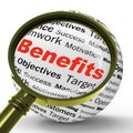 Benefits Magnifier Definition Means Advantages Or Monetary Bonus