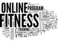 Benefits Of Online Workouts Word Cloud