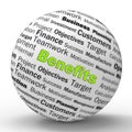 Benefits or perks concept icon showing subsidies and assistance given to employees - 3d illustration Royalty Free Stock Photo